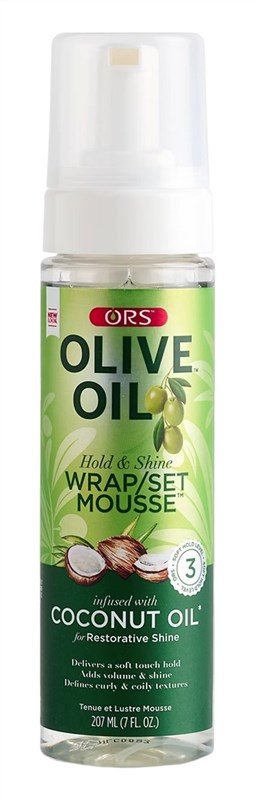 Ors Olive Oil Mousse Wrap/Set Hold & Shine Coconut Oil 7oz