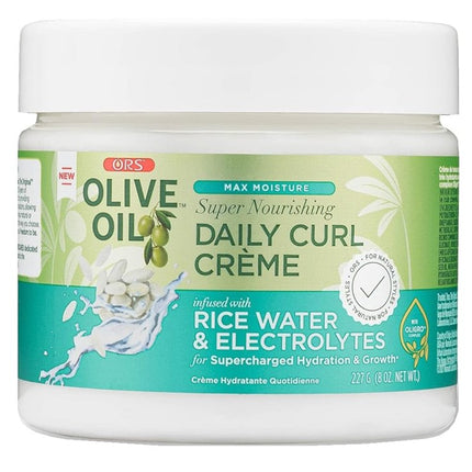 Ors Olive Oil Daily Curl Creme With Rice Water 8oz Jar