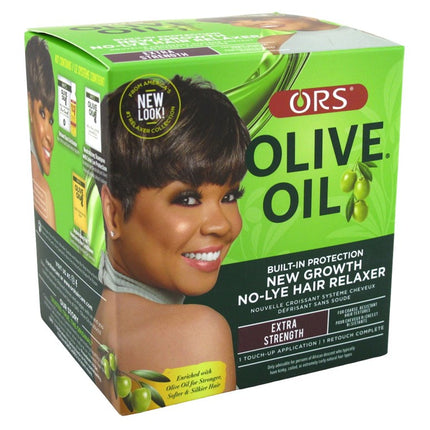 Ors Olive Oil No-Lye Relaxer New Growth Kit X-Strength