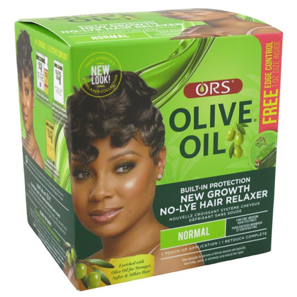 Ors Olive Oil No-Lye Relaxer New Growth Kit Normal