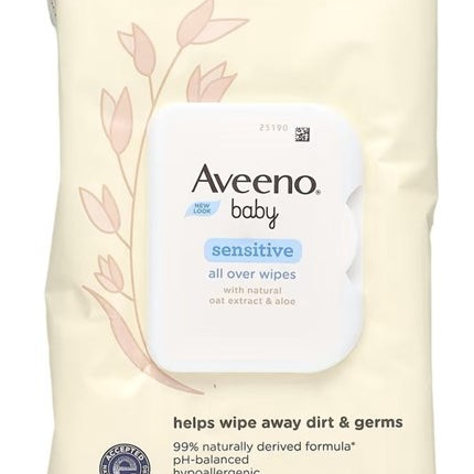 Aveeno Baby Wipes 64 Count Sensitive
