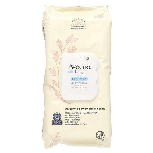 Aveeno Baby Wipes 64 Count Sensitive