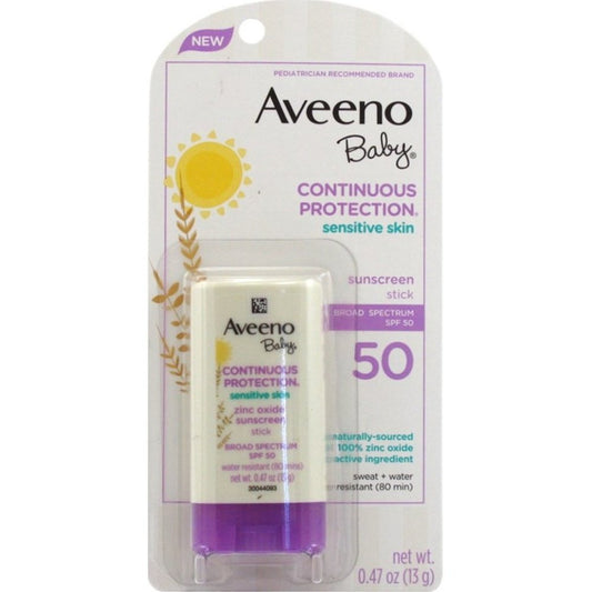 Aveeno Baby Spf#50 Continuous Protect Stick Sensitive 0.47oz