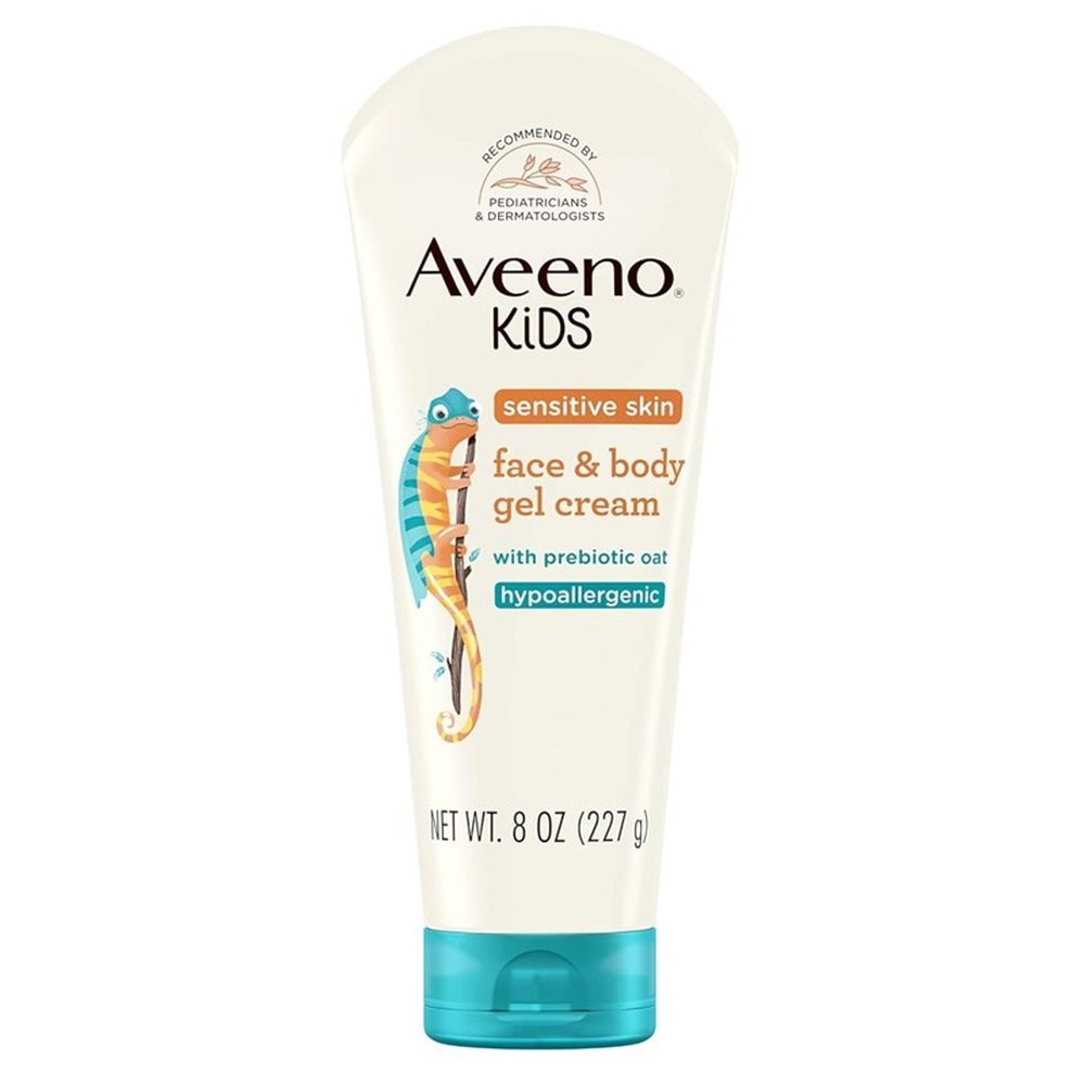 Aveeno Kids Face & Body Gel Cream Sensitive Skin 8oz Tube