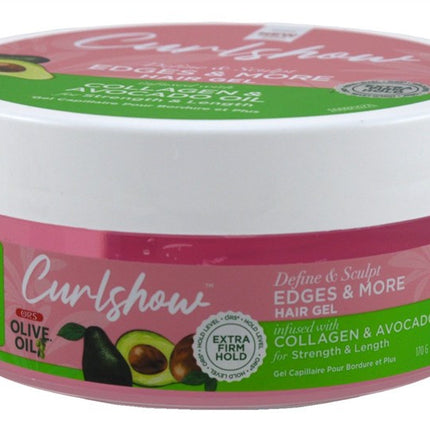 Ors Olive Oil Curlshow Edges & More Hair Gel 6oz Jar