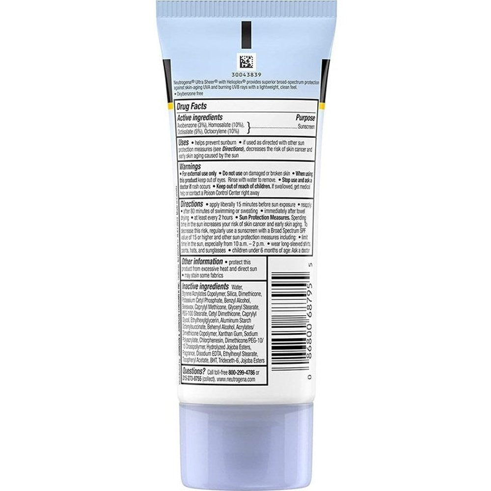 Neutrogena Ultra Sheer Spf#45 Dry Touch Lotion 3oz