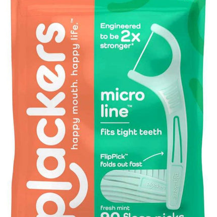 Plackers Micro Line Floss Picks Fresh Mint