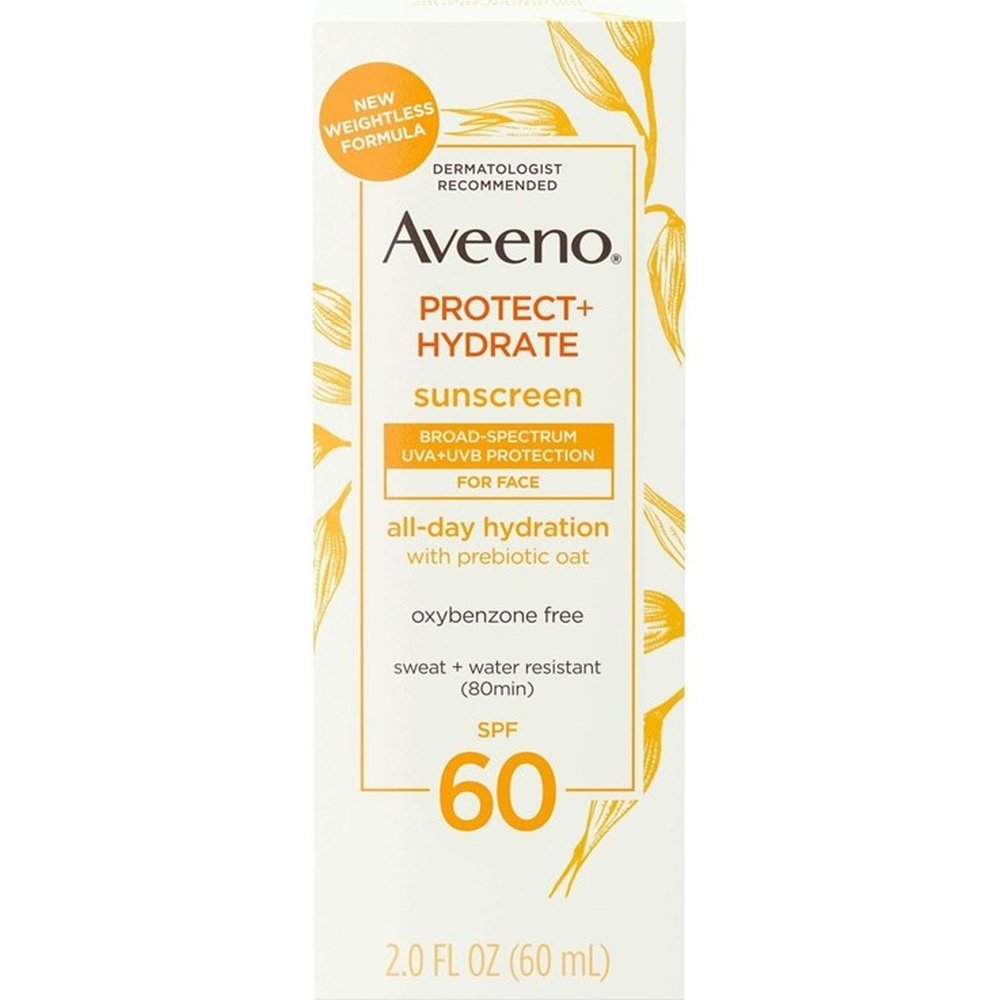 Aveeno Spf#60 Protect+Hydrate Sunscreen All Day For Face 2oz