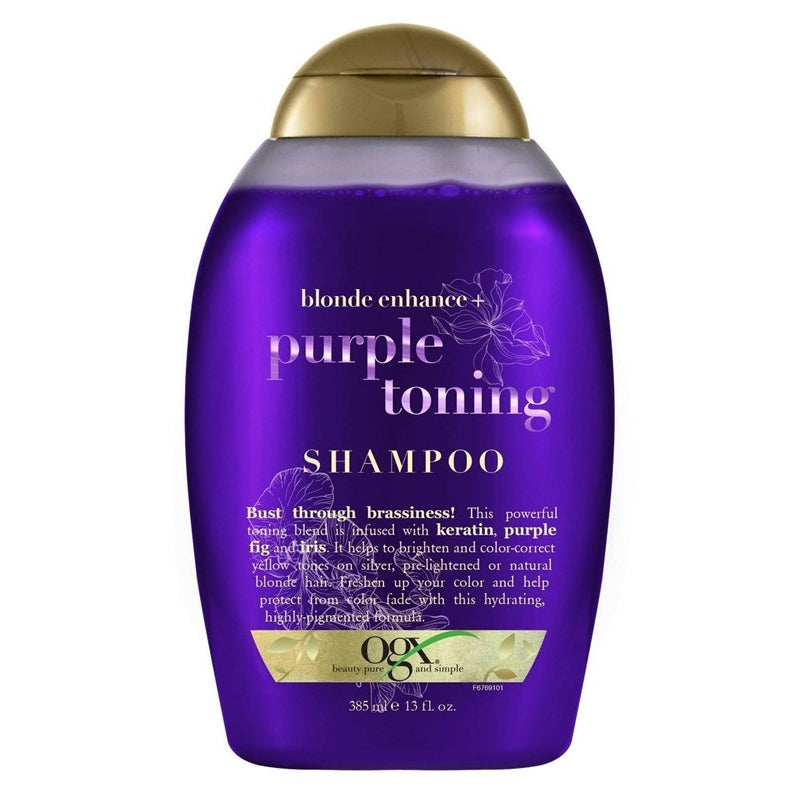 Ogx Shampoo Purple Toning 13oz .