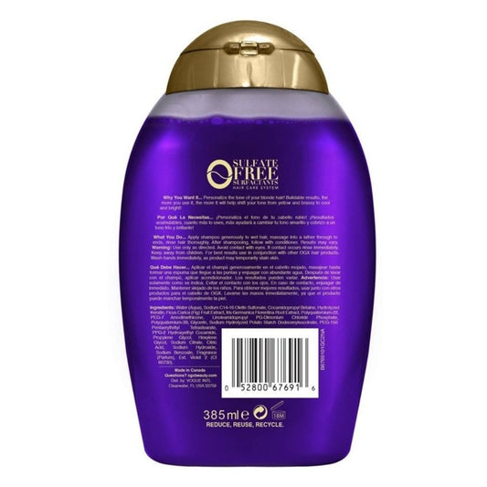 Ogx Shampoo Purple Toning 13oz .