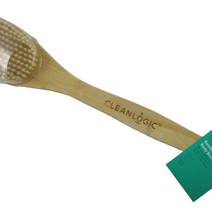 Clean Logic Bristle Brush Bamboo Body Brush 18.5In