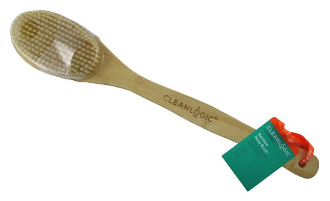 Clean Logic Bristle Brush Bamboo Body Brush 18.5In