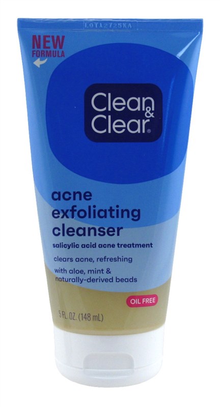Clean & Clear Acne Exfoliating Cleanser Scrub 5oz Oil-Free