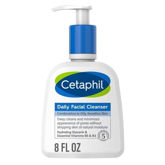 Cetaphil Daily Facial Cleanser 8oz Combination To Oily Skin