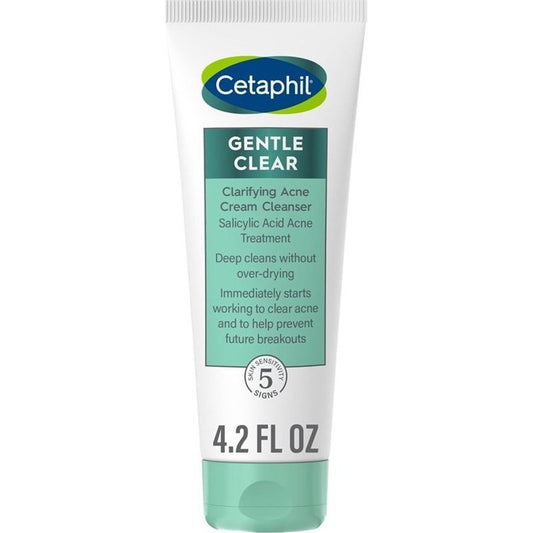 Cetaphil Gentle Clear Cream Cleanser Clarifying Acne 4.2oz