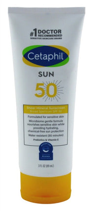 Cetaphil Sun Spf#50 Sheer Mineral Sunscreen Lotion 3oz