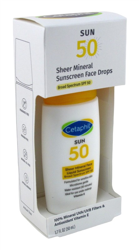 Cetaphil Sun Spf#50 Sheer Mineral Face Sunscreen 1.7oz