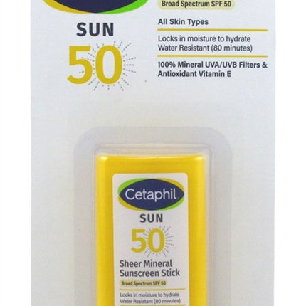Cetaphil Sun Spf#50 Sheer Mineral Sunscreen Stick 0.5oz