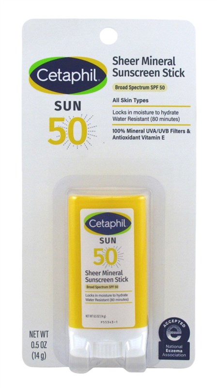 Cetaphil Sun Spf#50 Sheer Mineral Sunscreen Stick 0.5oz