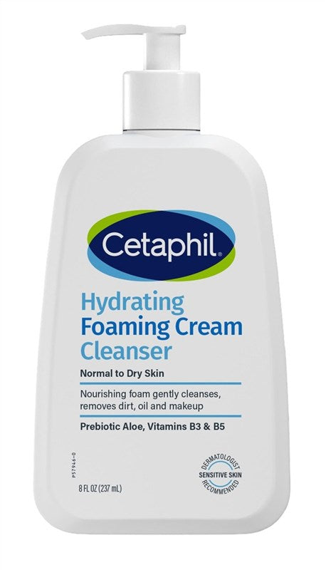 Cetaphil Hydrating Foaming Cream Cleanser 8oz Normal/Dry