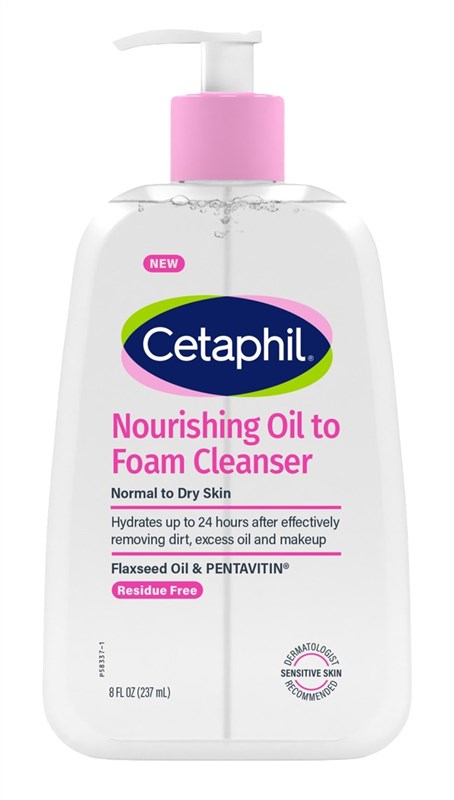 Cetaphil Nourishing Oil To Foam Cleanser 8oz Normal/Dry