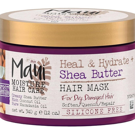 Maui Moisture Shea Butter Hair Mask 12oz Jar (Heal/Hydrate)