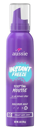 Aussie Instant Freeze Mousse Sculpting Maximum Hold 6oz