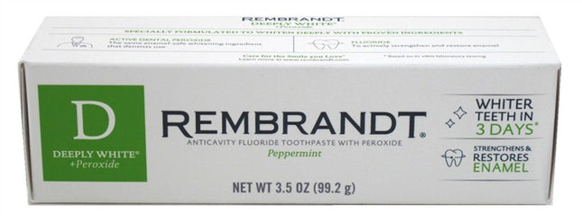 Rembrandt Toothpaste Deeply White+Peroxide Peppermnt 3.5oz