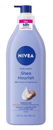 Nivea Lotion Shea Nourish Moisture 16.9oz Pump 48Hr