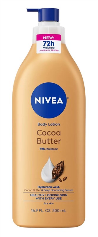Nivea Lotion Cocoa Butter 16.9oz Pump Nourishes Dry Skin