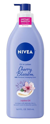 Nivea Lotion Oil-Infused Cherry/Jojoba Oil 16.9oz Pump
