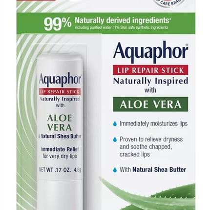 Aquaphor Lip Repair Stick With Aloe Vera 0.17oz (6 Pieces)