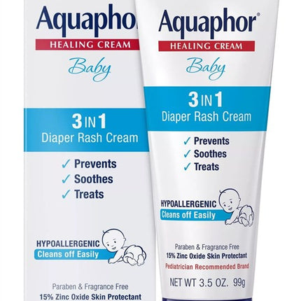 Aquaphor Baby Healing Cream 3-In-1 Diaper Rash 3.5oz