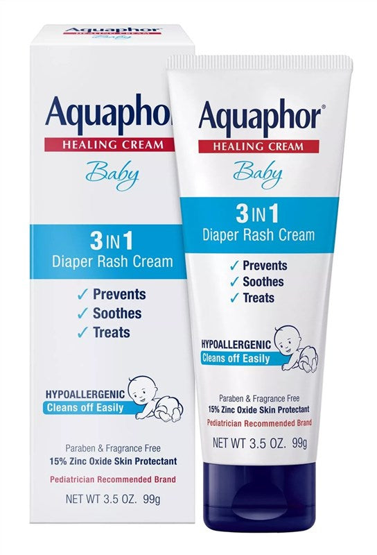 Aquaphor Baby Healing Cream 3-In-1 Diaper Rash 3.5oz