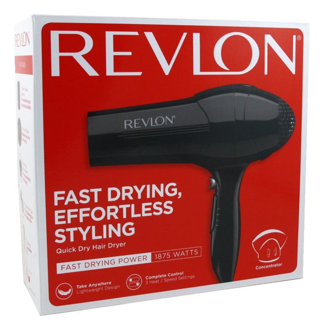 Revlon Dryer Quick Dry 3-Speed 1875 Watt (Black)
