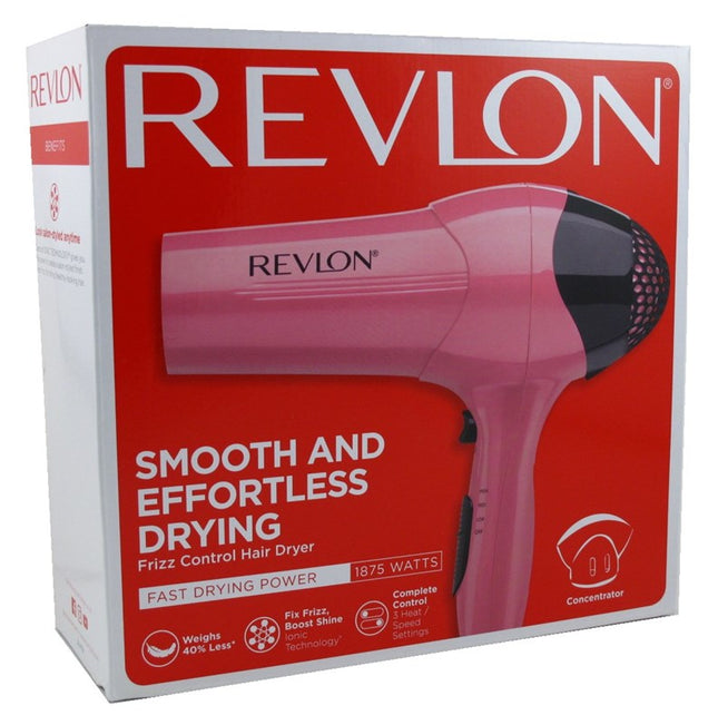 Revlon Dryer Frizz Control Ionic 3-Speed 1875 Watt (Pink)