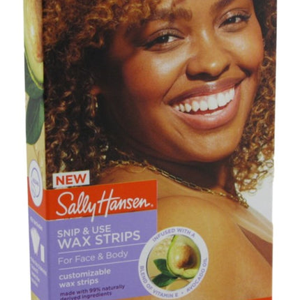 Sally Hansen Wax Strips Snip & Use For Face & Body 10 Count