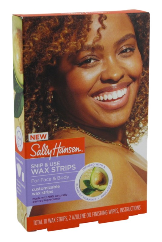 Sally Hansen Wax Strips Snip & Use For Face & Body 10 Count