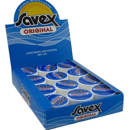 Savex Jar Lip Moisturizer 0.25oz (12 Pieces) Display-Original
