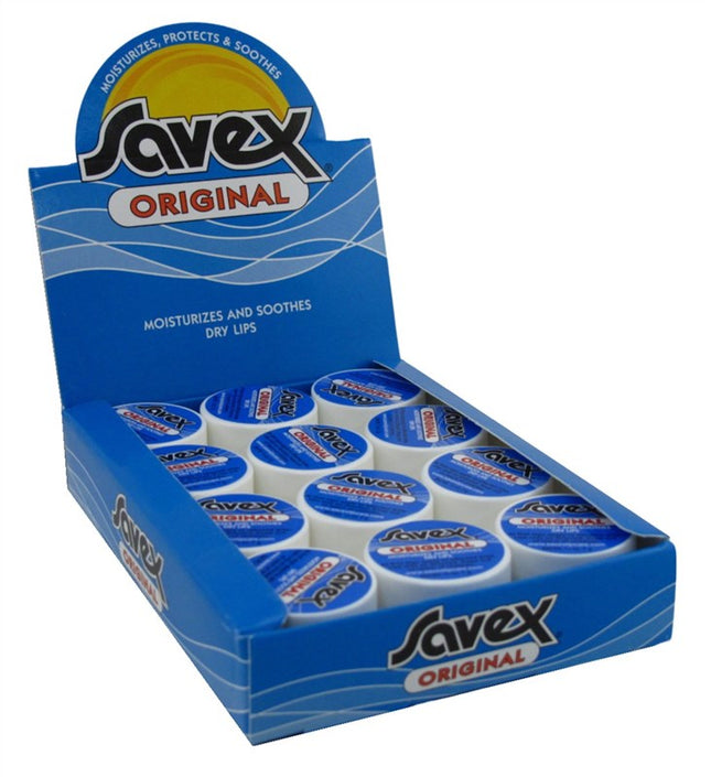 Savex Jar Lip Moisturizer 0.25oz (12 Pieces) Display-Original