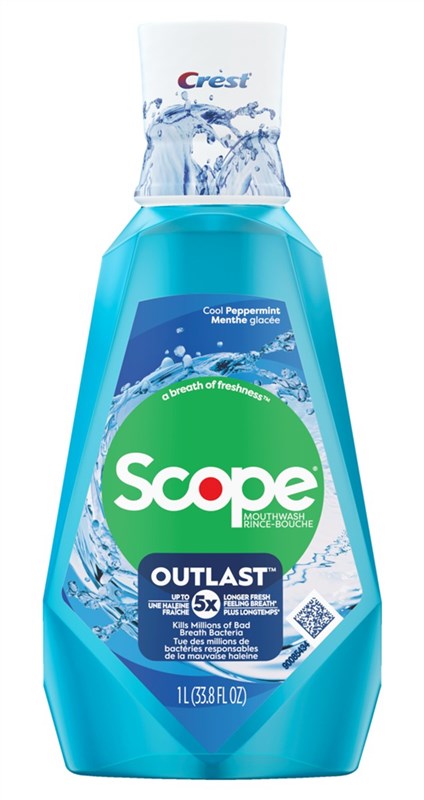 Scope Mouthwash Outlast Cool Peppermint 33.8oz