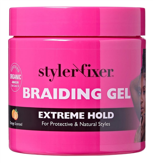 Kiss Red Styler Fixer Braiding Gel Extreme Hold 16oz Jar