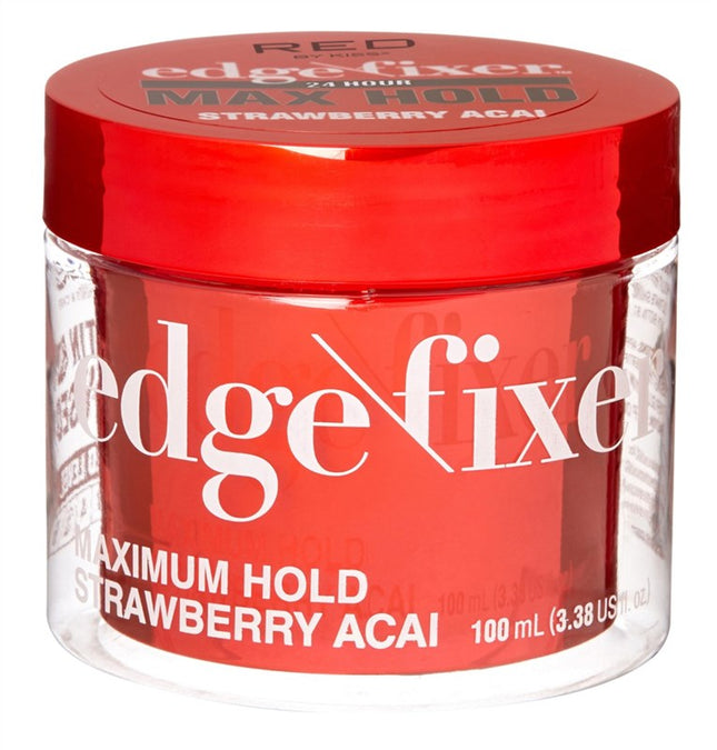 Kiss Red Edge Fixer Max Hold 24 Hr Strawberry 3.38oz Jar