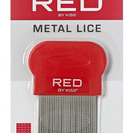Kiss Red Metal Lice Comb (12 Pieces)
