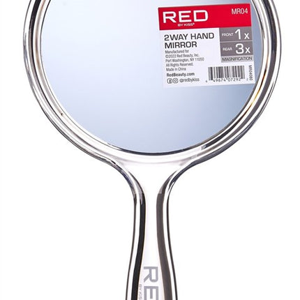 Kiss Red Mirror 2 Way Handheld 5.5In X 5.5In