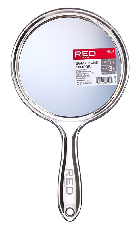 Kiss Red Mirror 2 Way Handheld 5.5In X 5.5In