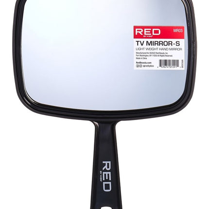 Kiss Red Mirror Lightweight Handheld 7.5In X 6In