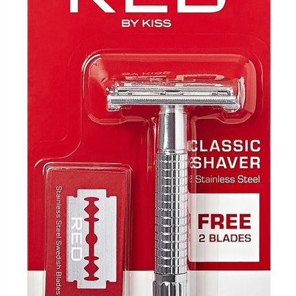 Kiss Red Classic Shaver With 2 Free Blades