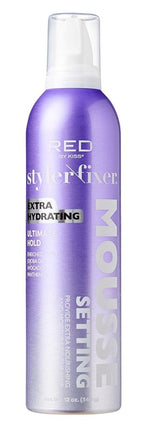 Kiss Red Styler Fixer Setting Mousse Extra Hydrating 12oz