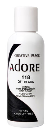 Adore Semi-Permanent Haircolor #118 Off Black 4oz